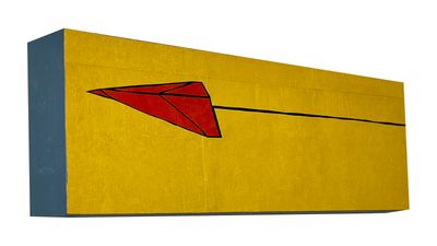 Mini Plane - Blue with Gold Edge