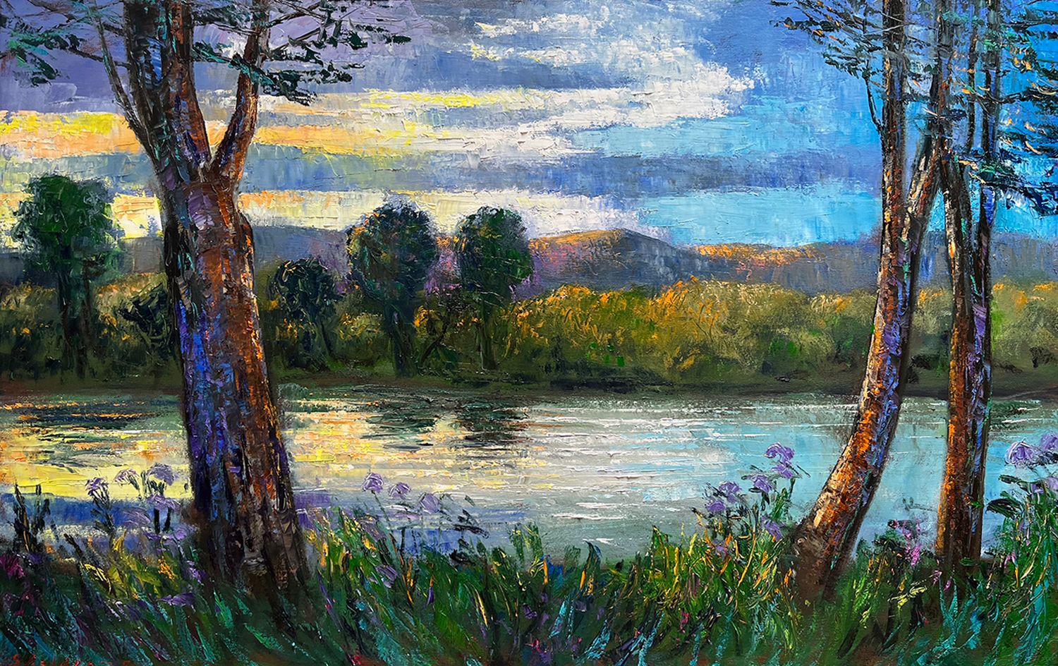 Summer Eventide Along the French Broad River