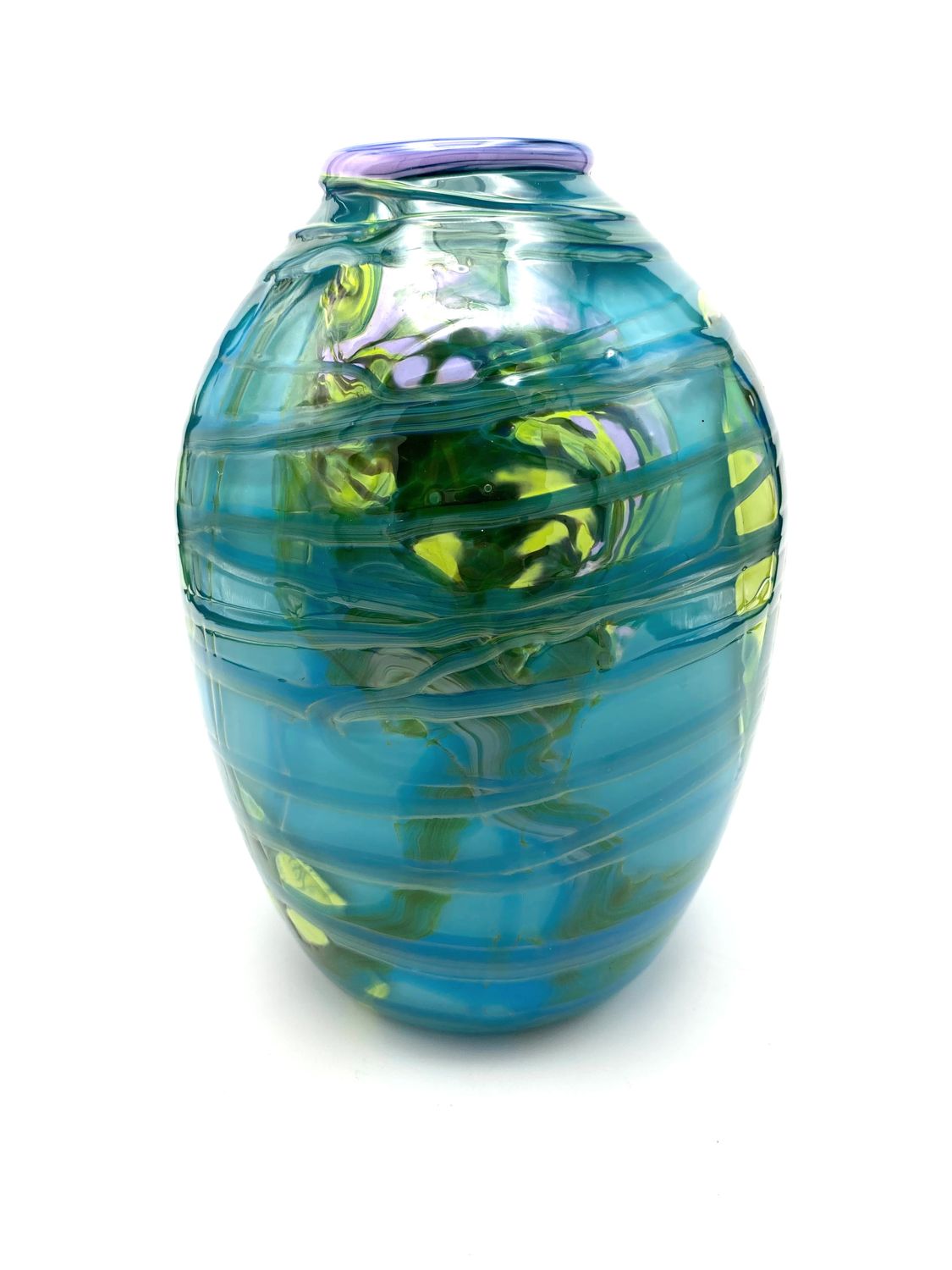 Terra Flux Copper Blue with Lime Green and Purple Rose