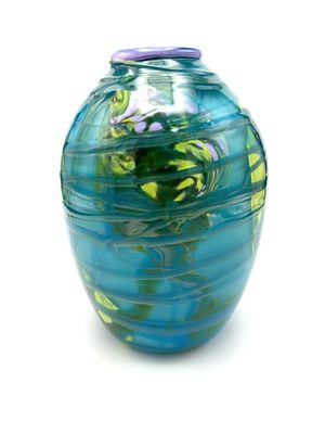 Terra Flux Copper Blue with Lime Green and Purple Rose