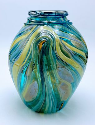 Terra Flux Blue with Lime Green Feathering