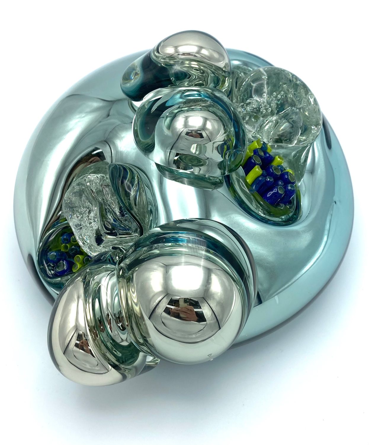 Amoeba Anemone Mirror Blue