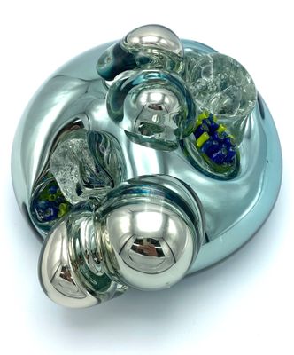 Amoeba Anemone Mirror Blue