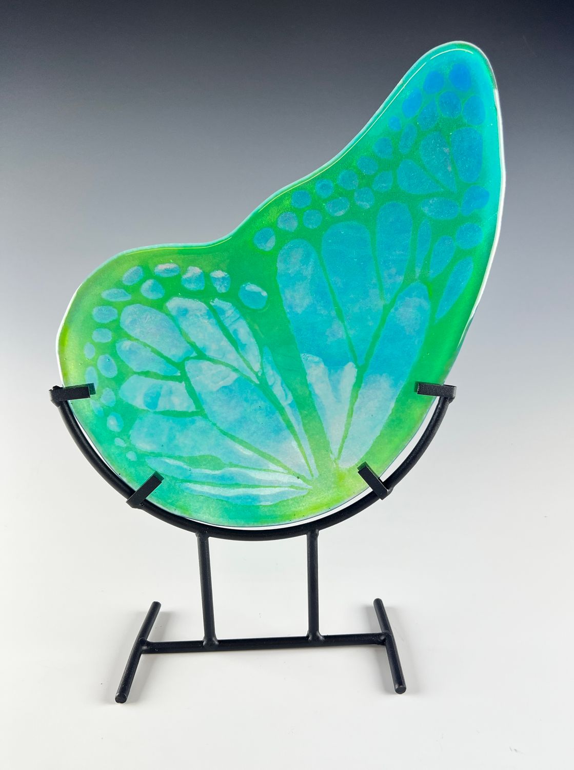 Butterfly Wing in Green-Teal