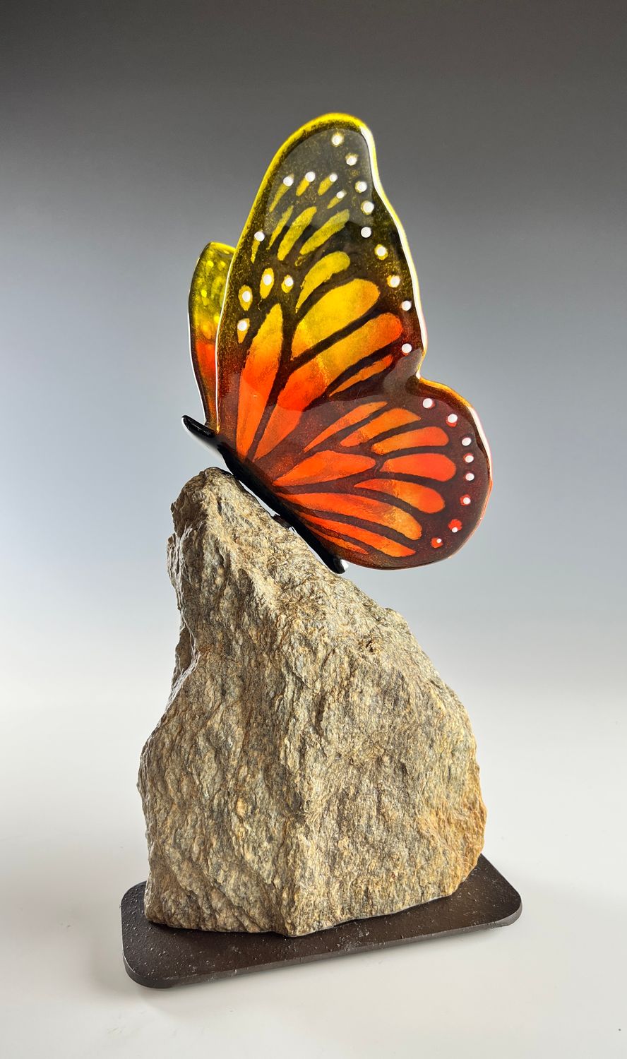 Butterfly on Stone Base