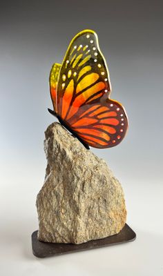 Butterfly on Stone Base