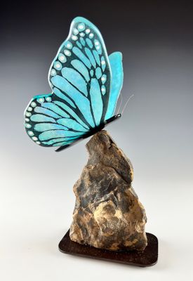 Butterfly on Stone Base