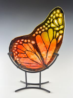 Butterfly Wing in Red and Yellow