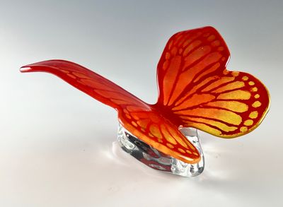 Butterfly on Glass Base