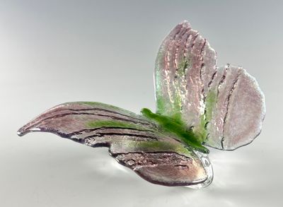 Glass Butterfly on Glass Stone