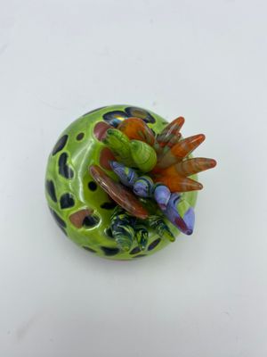 Small Spring Green with Spots and Succulent Bits