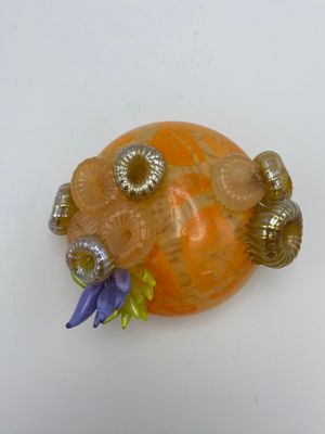 Cream Orange with Gold Corals and Anemone