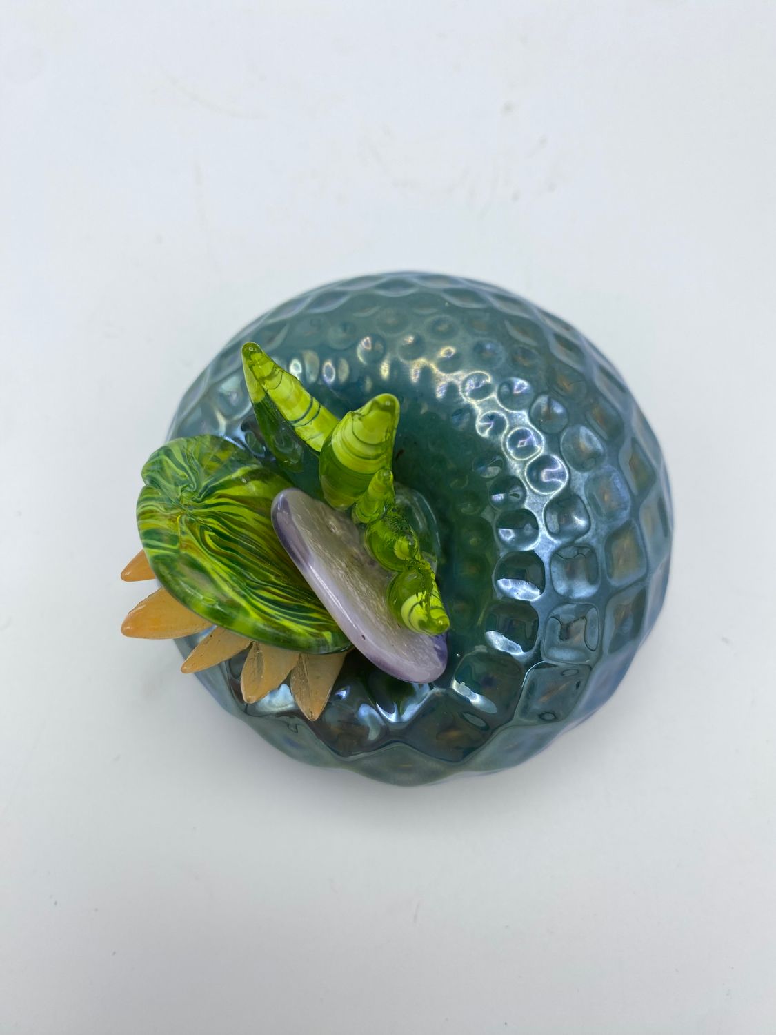 Dark Celadon with Succulent Bits, Small