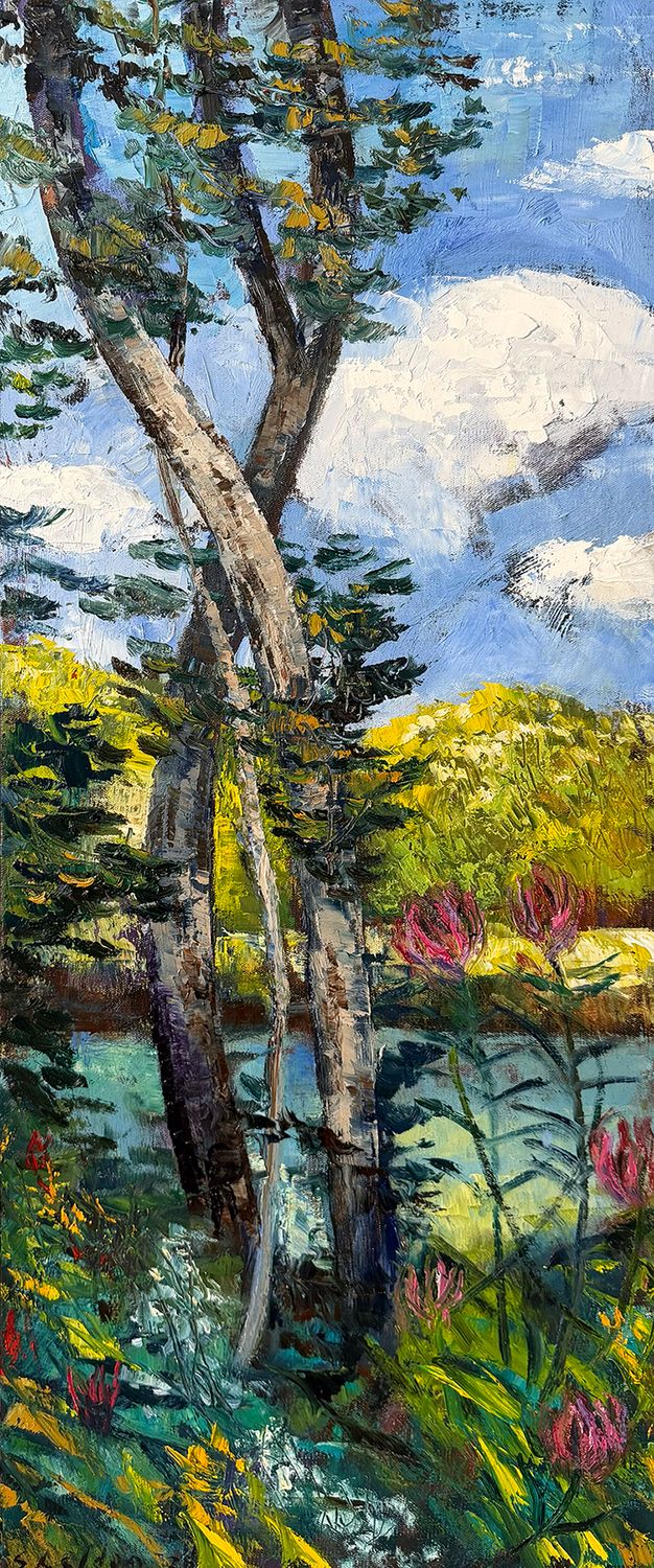 Passing Clouds and Sycamores, French Broad River