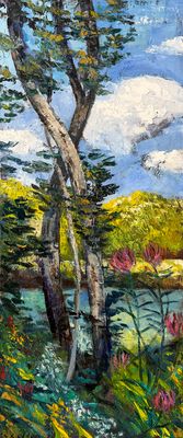 Passing Clouds and Sycamores, French Broad River