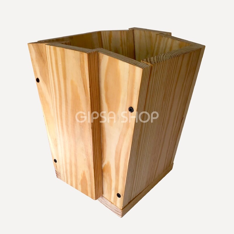 Contenedor/ Bote de Madera 3 Rayos