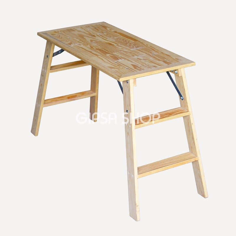 Escalera-Andamio Superficie de Mosaicos de Madera Grande