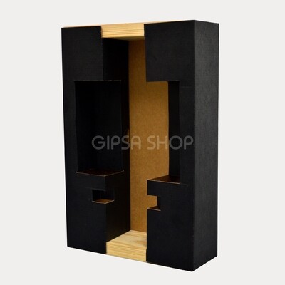 Kit 12 Cajas de Cartón y Madera para 2 Copas Expuestas