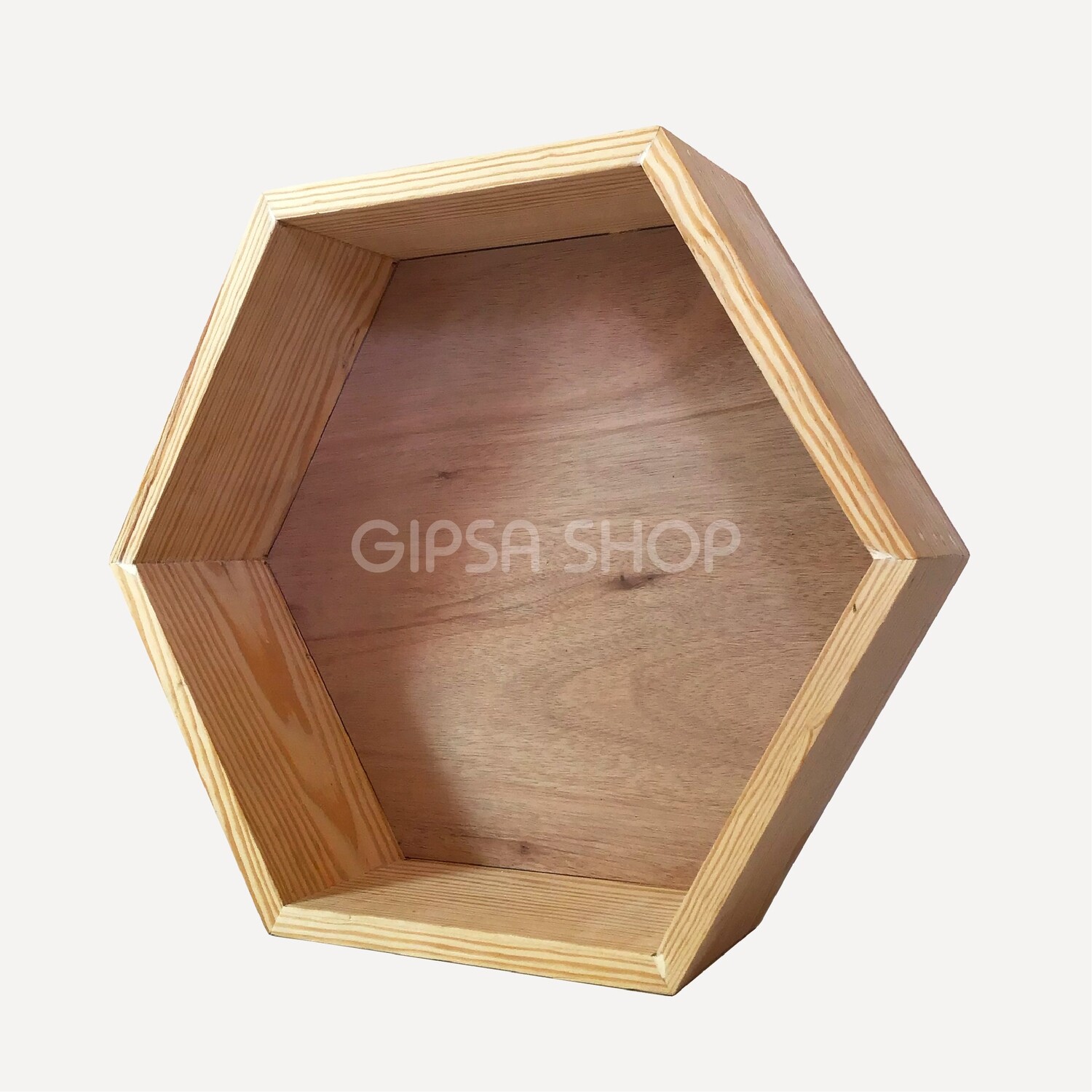 Repisa Hexagonal Grande Fondo Madera