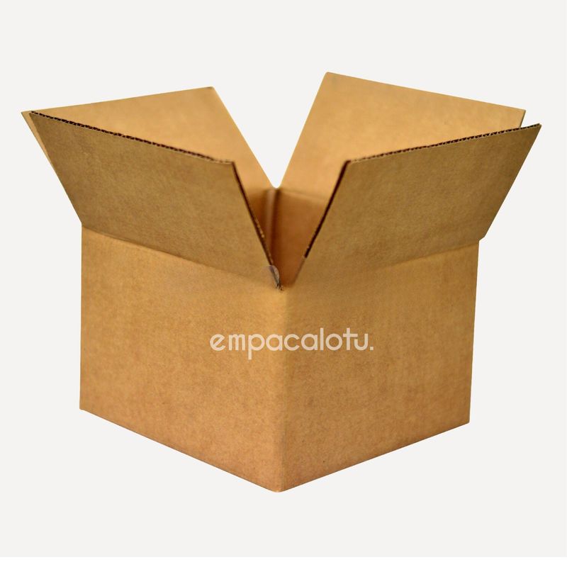 CAJA DE CARTÓN ESTÁNDAR | CON ALAS |20.9 x 20.4 x 13.6 cm | KIT C/12 PIEZAS