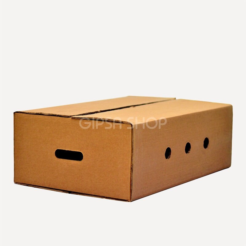 CAJA DE CARTÓN ESTÁNDAR | CON VENTILACIÓN |56 x 37 x 17.6 cm | KIT C/12 PIEZAS