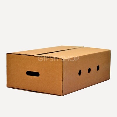 CAJA DE CARTÓN ESTÁNDAR | CON VENTILACIÓN |56 x 37 x 17.6 cm | KIT C/12 PIEZAS