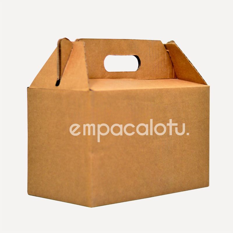 CAJA DE CARTÓN TIPO MALETÍN | HORIZONTAL | KIT C/12 PIEZAS