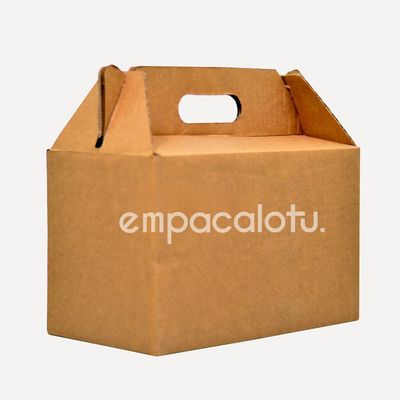 CAJA DE CARTÓN TIPO MALETÍN | HORIZONTAL | KIT C/12 PIEZAS