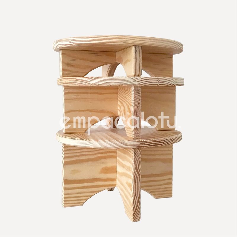 KIT DE 3 BASES DE MADERA CIRCULARES | CHICA, MEDIANA Y GRANDE
