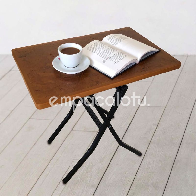 MESA PERGAMINO PLEGABLE |CON PATAS METÁLICAS