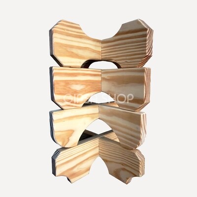 KIT DE 4 PORTAMACETAS “FLORES DE MADERA”