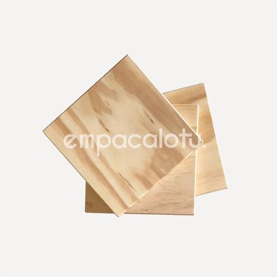 KIT DE 3 BASES DE MADERA CUADRADAS