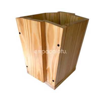 CONTENEDOR / BOTE DE MADERA 3 RAYOS