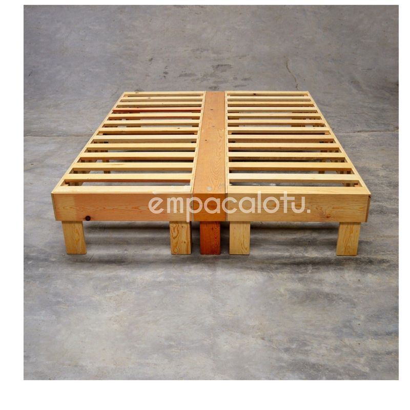 BASE CAMA TAMAÑO QUEEN DE 2 BASES TIPO CATRE (FÁCIL ARMADO Y DESARMADO)