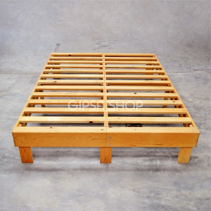 BASE CAMA TAMAÑO MATRIMONIAL DE MADERA SÓLIDA (FÁCIL ARMADO Y DESARMADO)