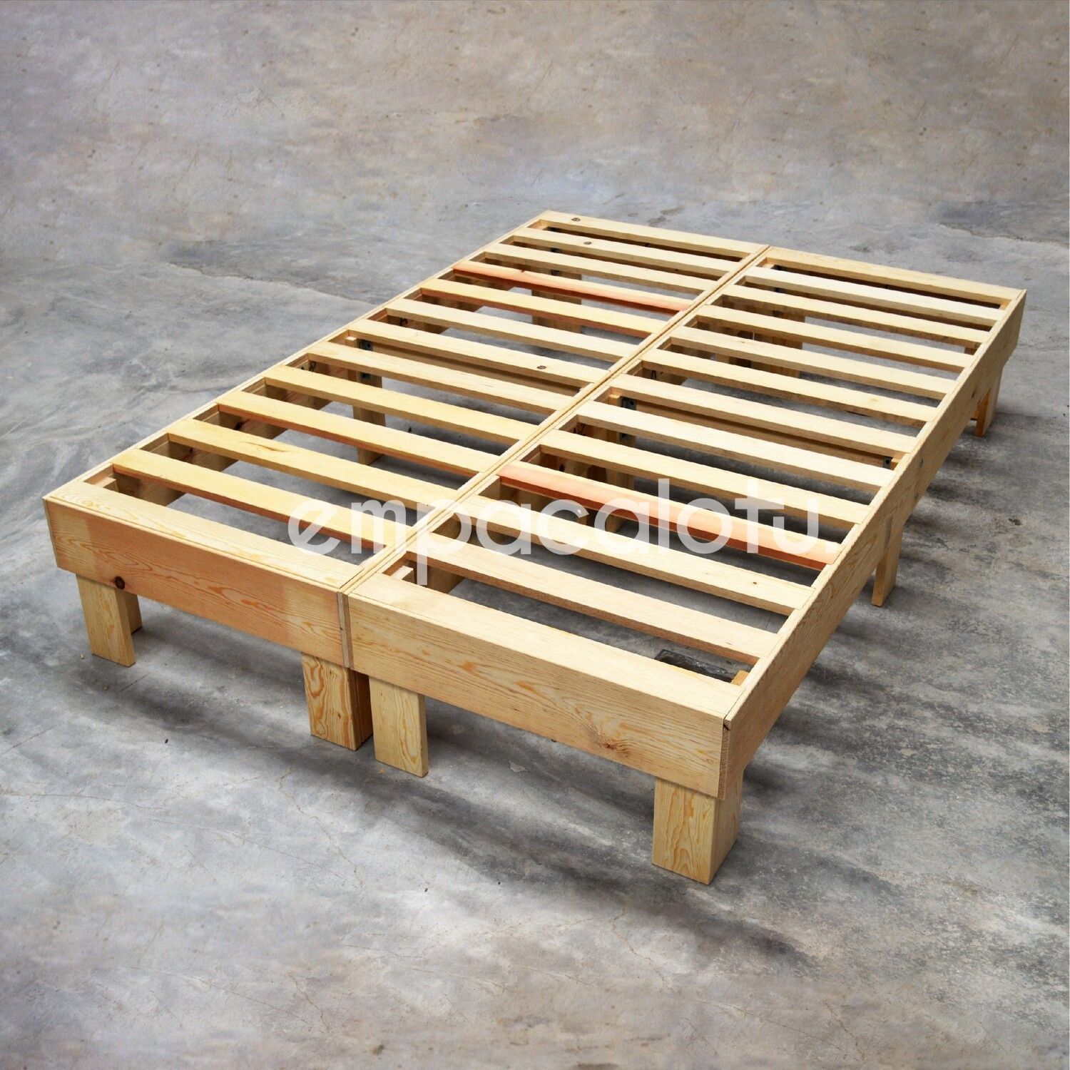 BASE CAMA TAMAÑO MATRIMONIAL DE 2 BASES TIPO CATRE (FÁCIL ARMADO Y DESARMADO)