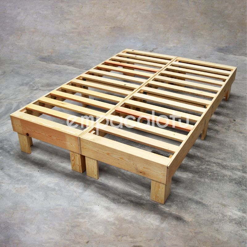 BASE CAMA TAMAÑO MATRIMONIAL DE 2 BASES TIPO CATRE (FÁCIL ARMADO Y DESARMADO)