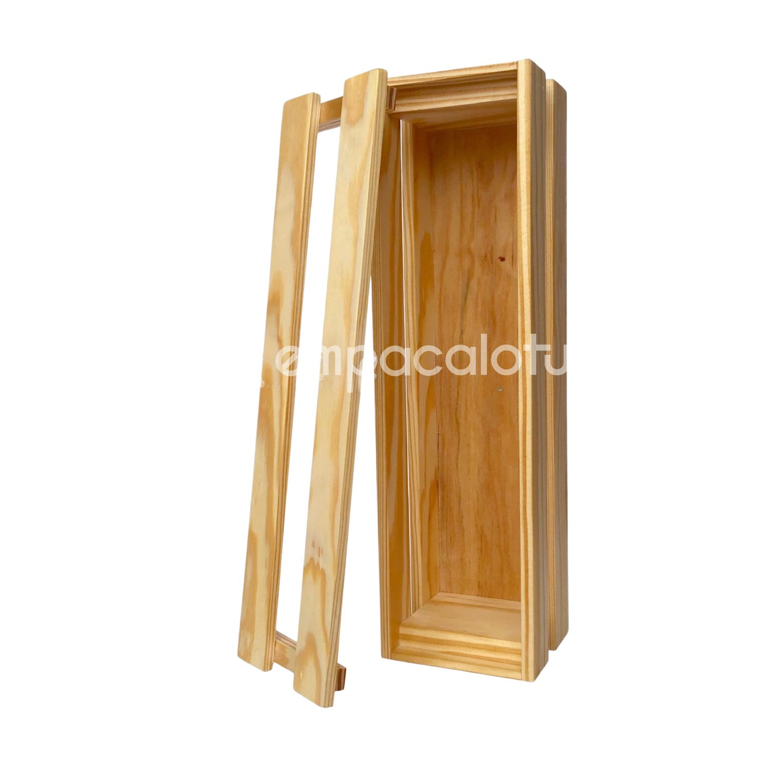CAJA DE MADERA | FONDO LISO |TAPA A PRESIÓN