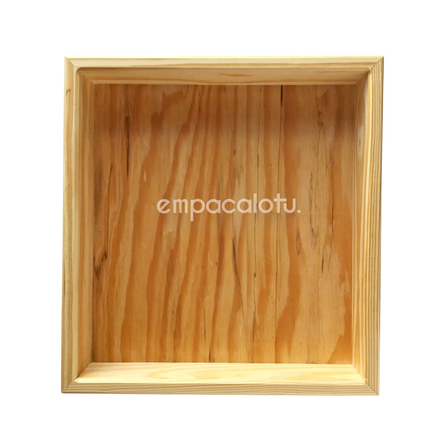 CANASTA/CHAROLA DE MADERA | 36 x 38.5 x 6.8 cm