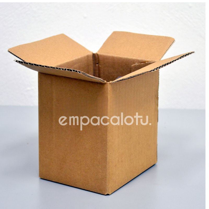 CAJA DE CARTÓN ESTÁNDAR | CON ALAS | 13.4 x 10.1 x 13.7 cm | KIT C/12 PIEZAS