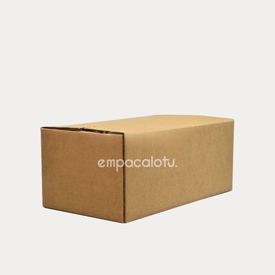 CAJA DE CARTÓN ESTÁNDAR | CHICA | CON ALAS | 34 x 19 x 13 cm | KIT C/12 PIEZAS