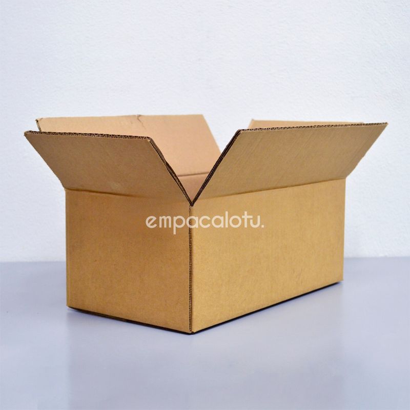 CAJA DE CARTÓN ESTÁNDAR | CHICA | CON ALAS | 34 x 19 x 13 cm | KIT C/12 PIEZAS