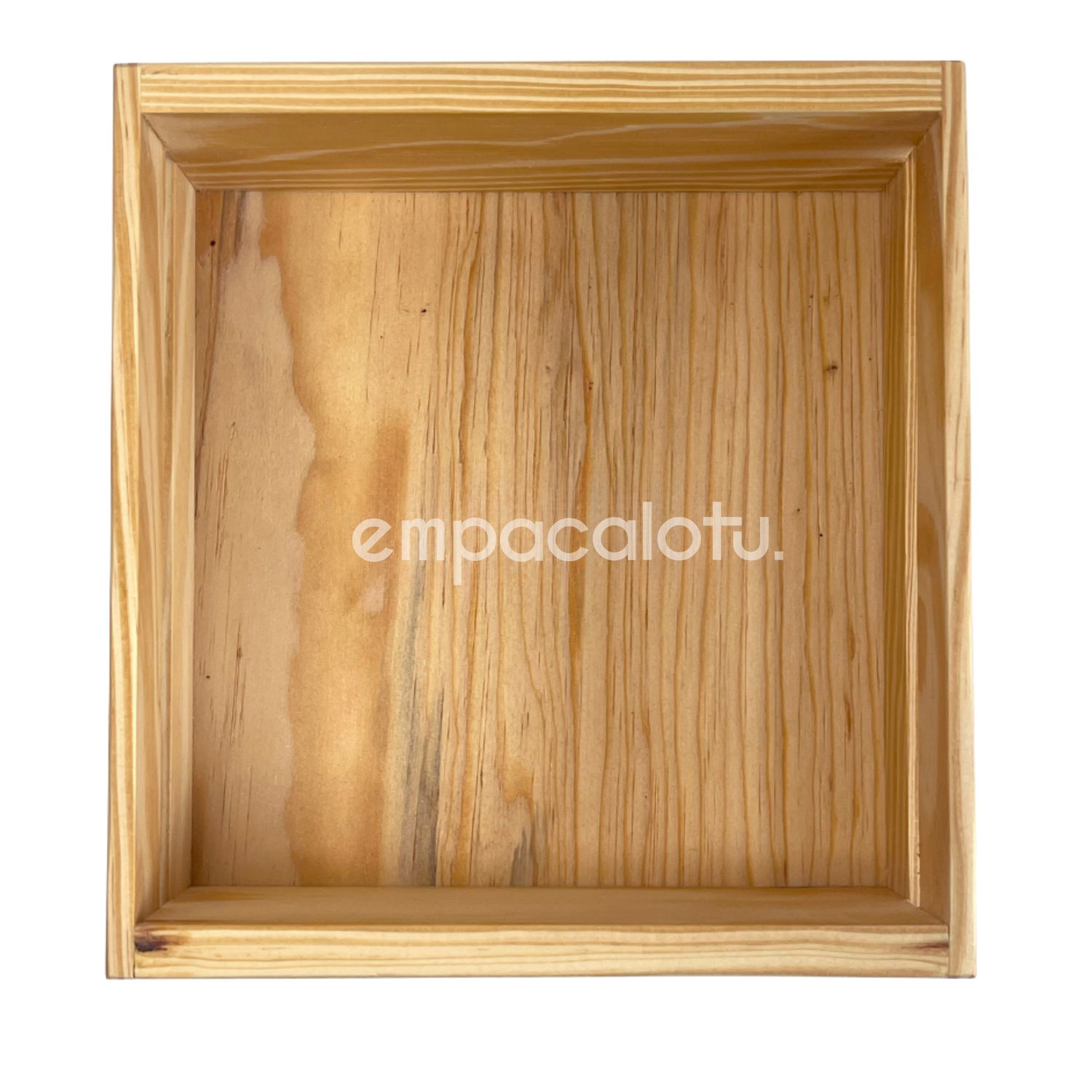 CANASTA DE MADERA | FONDO LISO | 22.2 x 23.7 x 7.3 cm