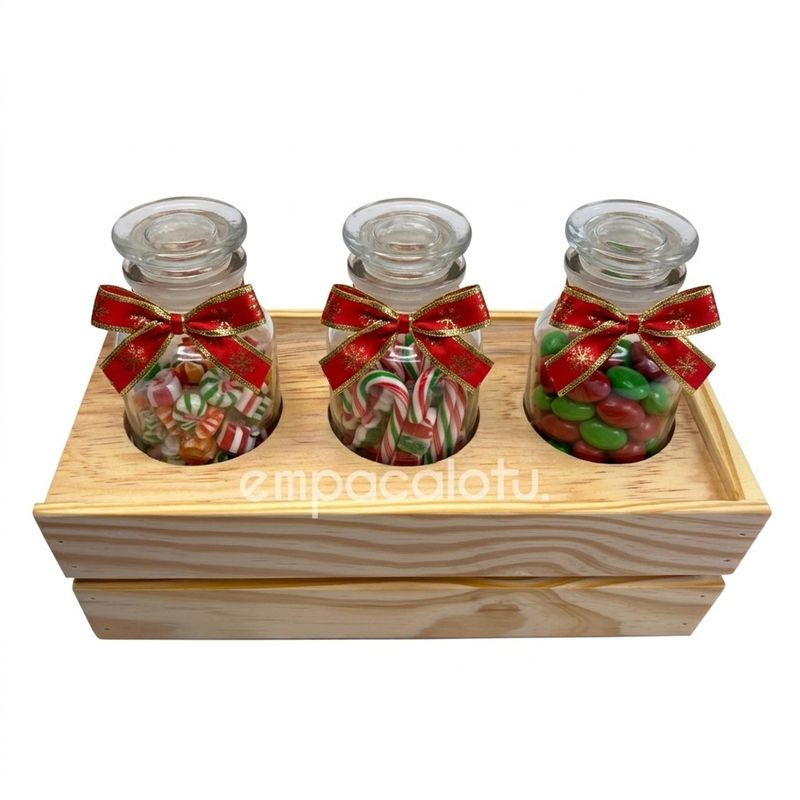 CAJA DE MADERA CON TAPA PARA FRASCOS