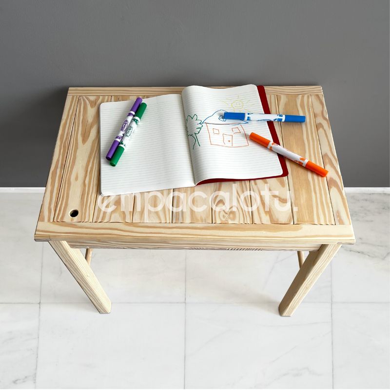 MESITA SENSORIAL PARA NIÑOS |CUBIERTA DE MADERA