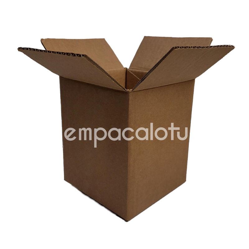 CAJA DE CARTÓN ESTÁNDAR | CON ALAS |12.7 x 12.7 x 15.5 cm | KIT C/12 PIEZAS