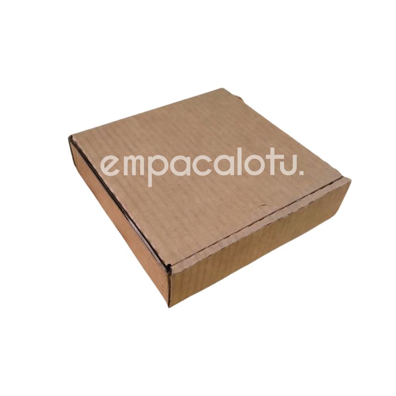 CAJA DE CARTÓN | AUTOMÁTICA | PARA PIZZA | CHICA | 21 x 21 x 5.3 cm | KIT C/12 PIEZAS