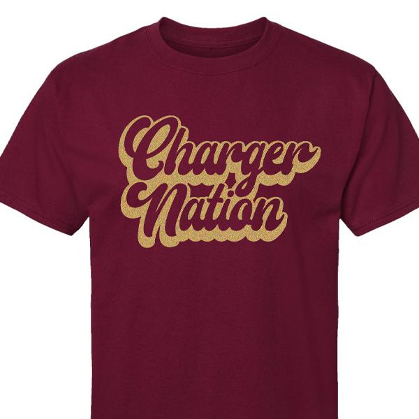 Charger Nation (Gold Vinyl Applique)