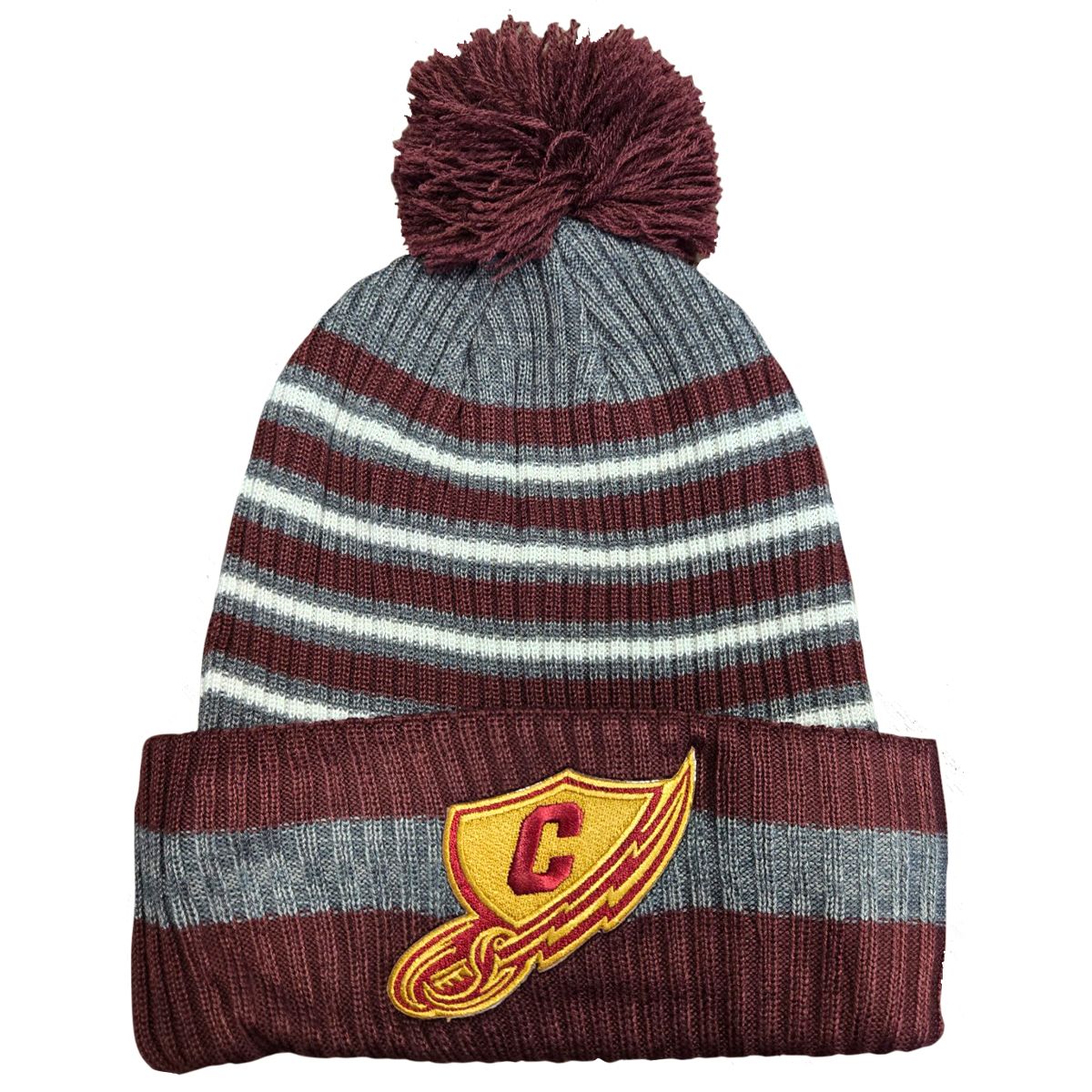Striped Beanie with CHS logo patch