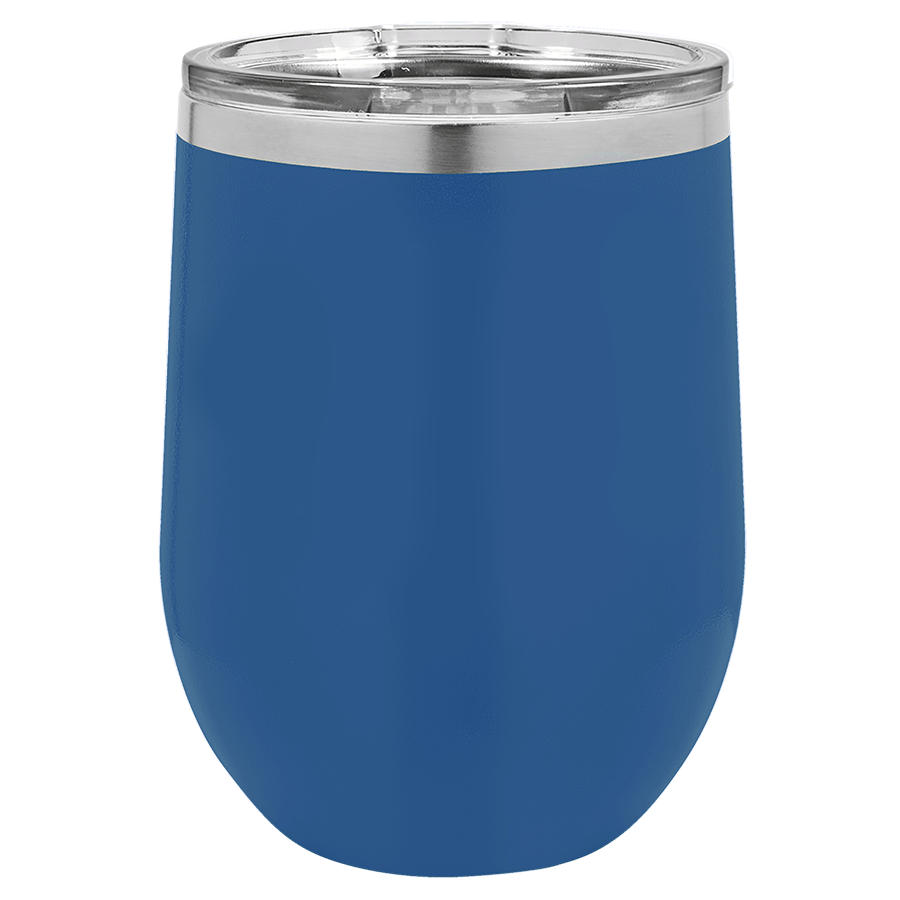 Polar Camel 12 oz. Royal Blue Stemless Wine Tumbler with Standard Lid